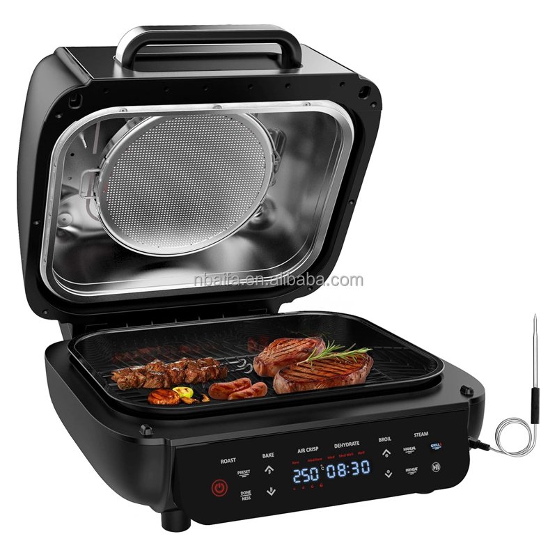 Aifa Indoor Air fryer grill 8 in 1 cooking function with Smart Thermometer smokeless grill and air fryer