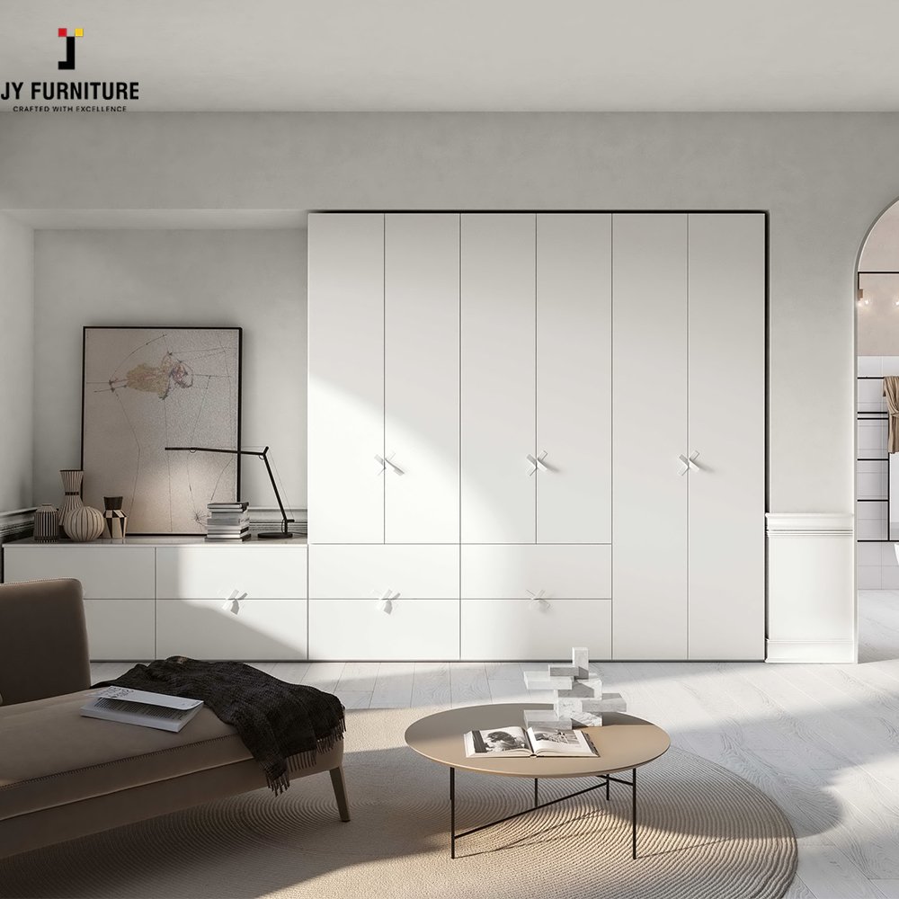 JY Bedroom Furniture Ready To Assemble Cheap Price Premium Quality Customizable White Hardwood Wardrobes From Vietnam
