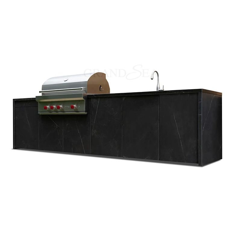 Factory Price Custom Made Modular Outdoor Kitchen Cabinet Set For BBQ