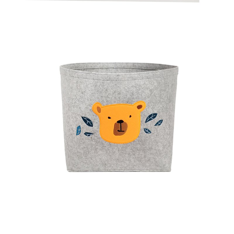 Collapsible Foldable Handmade Woven Felt Fabric Bins Custom Logo Square Shape Colorful Laundry Basket Storage Bag Household Use