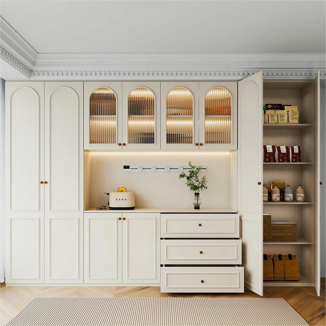 Modern Shaker Style RTA Kitchen Cabinets Lacquer and Acrylic Door Panel with Hinge and Faucet MDF Carcase for Apartments