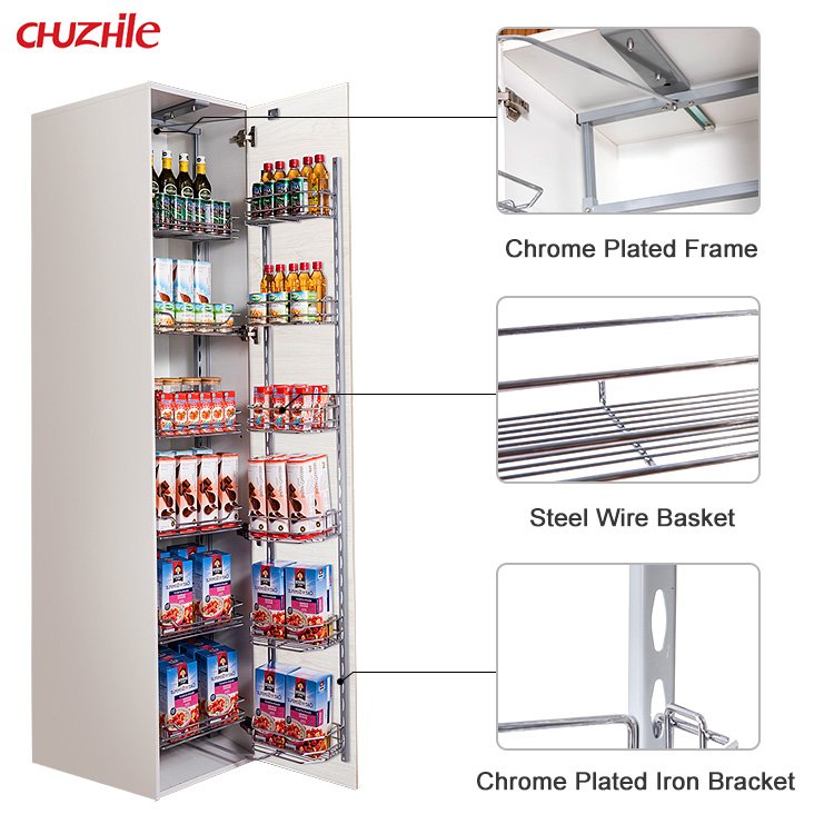 Pantry Unit Cabinet Drawer Storage Organizer Pull Out Organizer Pantry Storage Unit Bin stainless steel pantry unit