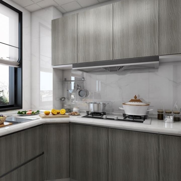 Modern Design Furniture Supplier Elegant Grey Kitchen Cabinet