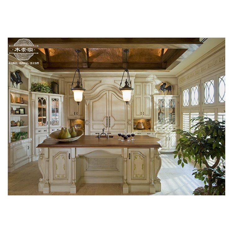 island kitchen cabinets luxury american solid wood indoor drawer basket equipped cupboard whole house custom furniture supplier