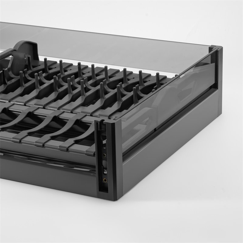 Factory Custom Modern Designs Kitchen Cabinet Storage Organizer Stainless Steel Plate Dish Rack Sliding Drawer Pull Out Bsket