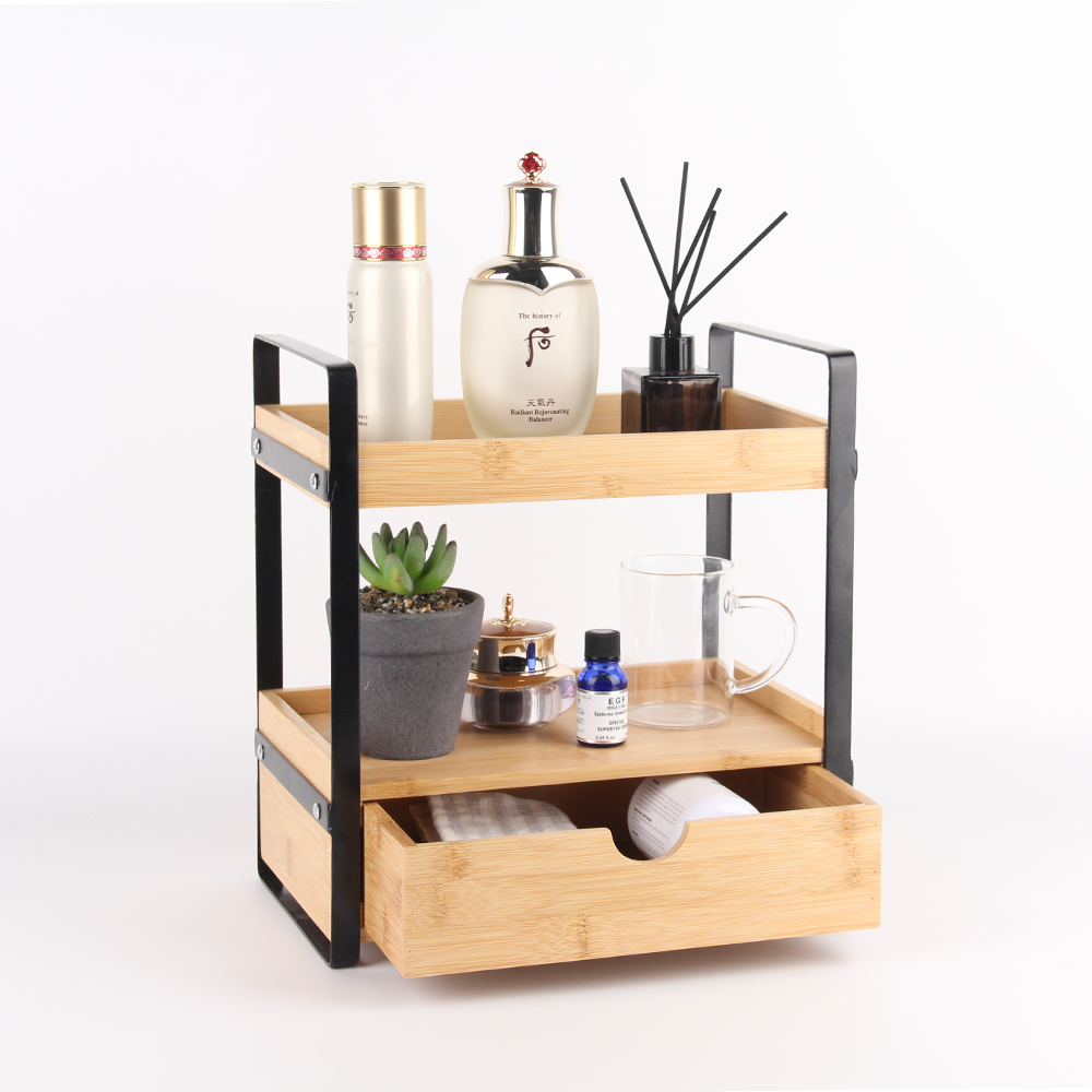 2-Tier Spice Rack Counter Organizer Storage Organizer Bathroom Organizer Countertop