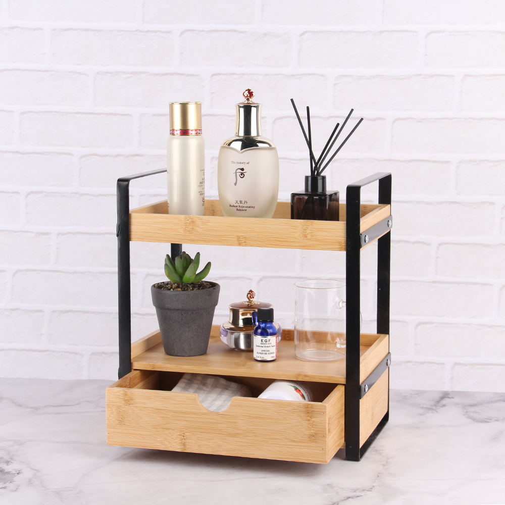 2-Tier Spice Rack Counter Organizer Storage Organizer Bathroom Organizer Countertop