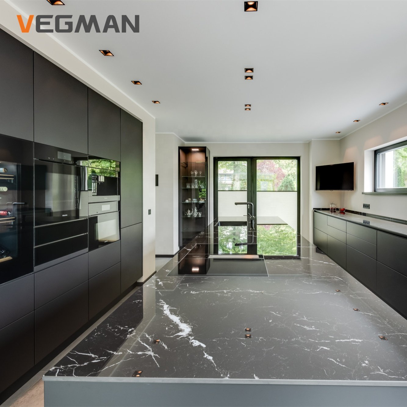 Professional Good Price Complete Black Lacquer Kitchen Design Modern Cupboards for Kitchen Furniture Kitchen Cabinet