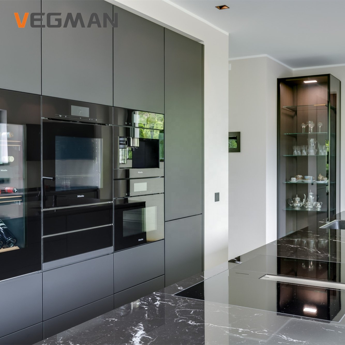 Professional Good Price Complete Black Lacquer Kitchen Design Modern Cupboards for Kitchen Furniture Kitchen Cabinet