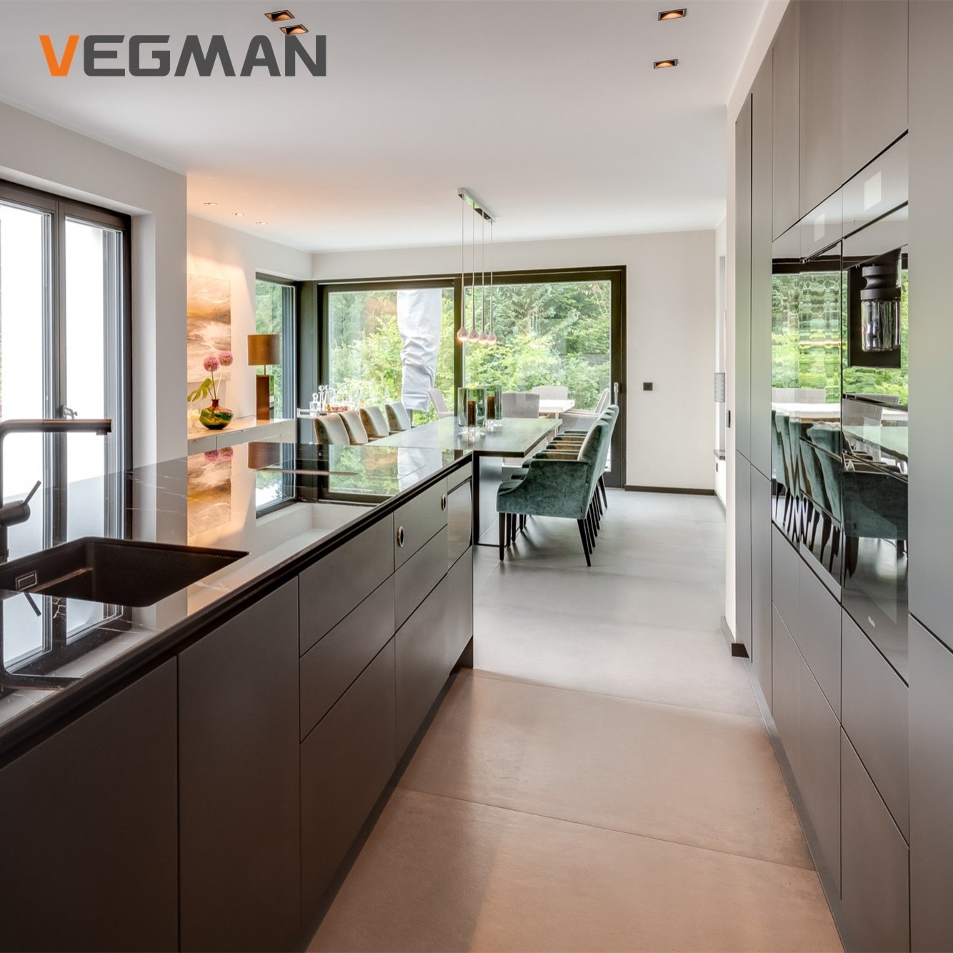 Professional Good Price Complete Black Lacquer Kitchen Design Modern Cupboards for Kitchen Furniture Kitchen Cabinet