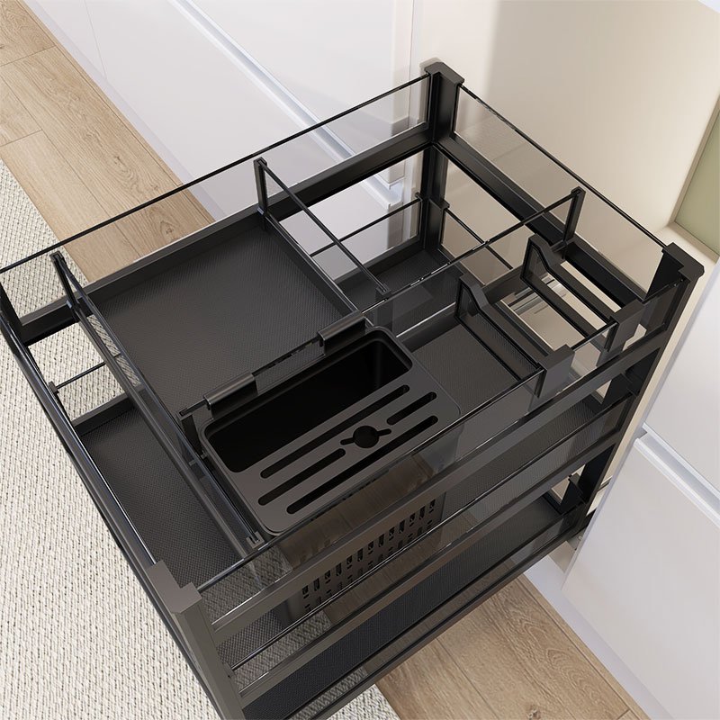 Modular Stainless Steel Kitchen Drawer Sliding Basket Cabinet Pull Out Wire Basket Drawer