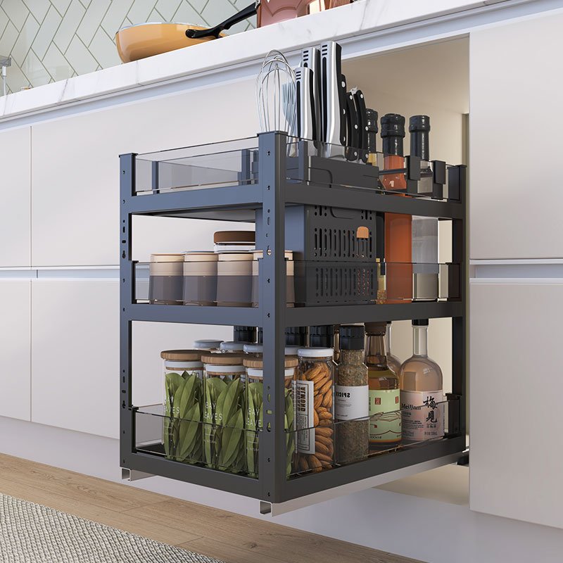 Modular Stainless Steel Kitchen Drawer Sliding Basket Cabinet Pull Out Wire Basket Drawer