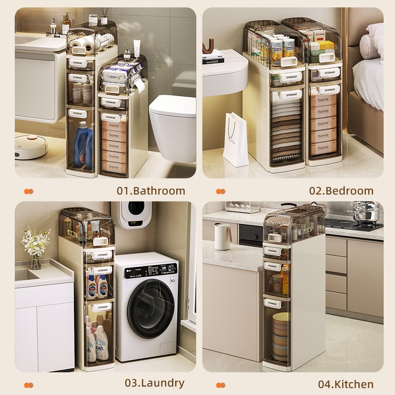 Modern Multi-Layer Drawer Type Bathroom Storage Rack Waterproof Plastic Sewing Cabinet Household Storage Baskets