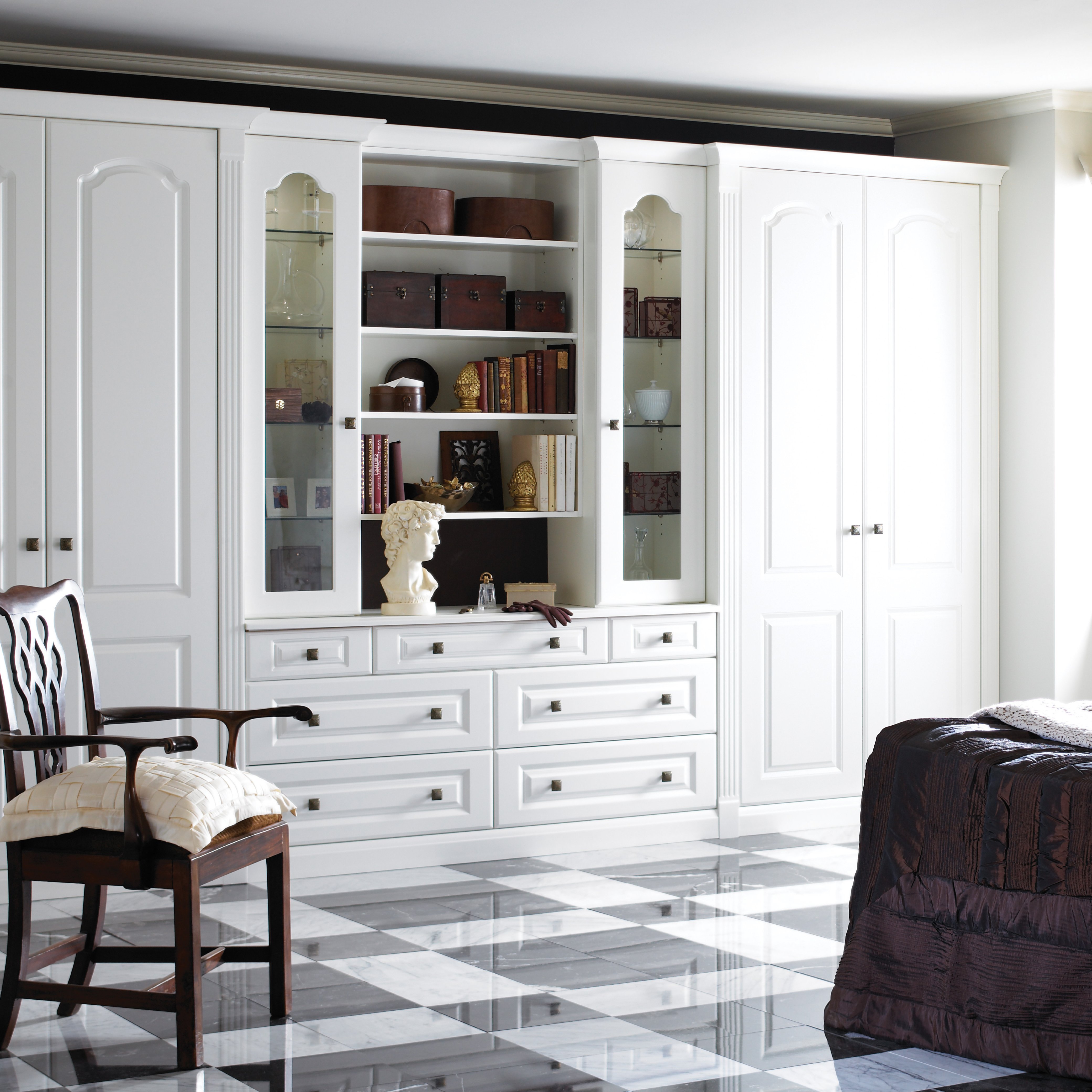 Popular high end hot sale closet customized wardrobe cabine MDF Latest Cabinet Living Room Bedroom Wardrobes design