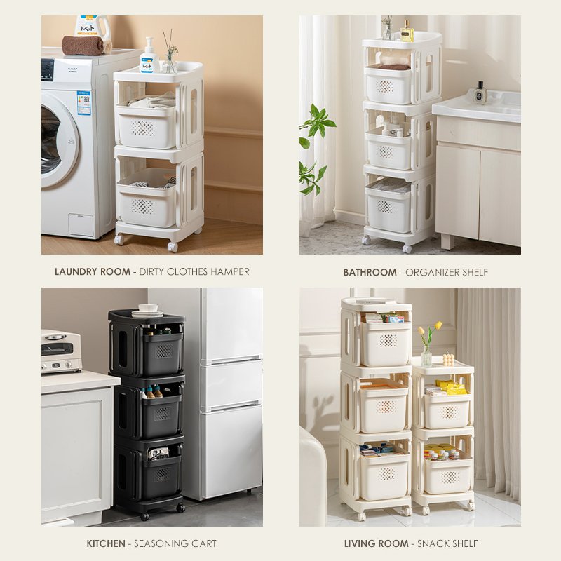 Shengbang Household Mobile Multi Layer Plastic Drawer Storage Cabinets Chest Of Drawers