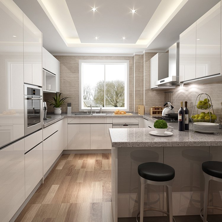 high gloss lacquer kitchen cabinet modular kitchen cabinet combinations and island
