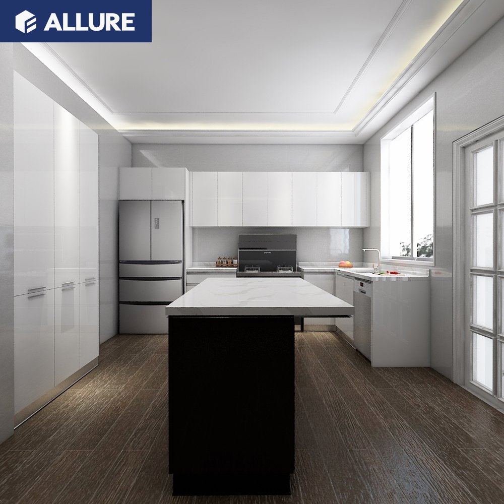 Allure Fiberglass Kitchen Sink Cabinets Export Cheap China Customized Durable Modern Stainless Steel Faucet Wall Cabinets E0, E1