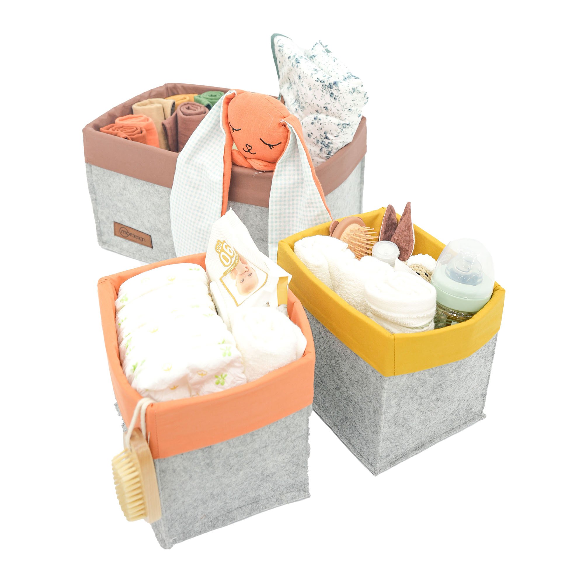 3-Piece Inside Drawer Closet Laundry Organizer, Kids Room Foldable Storage Box Set, Organizer