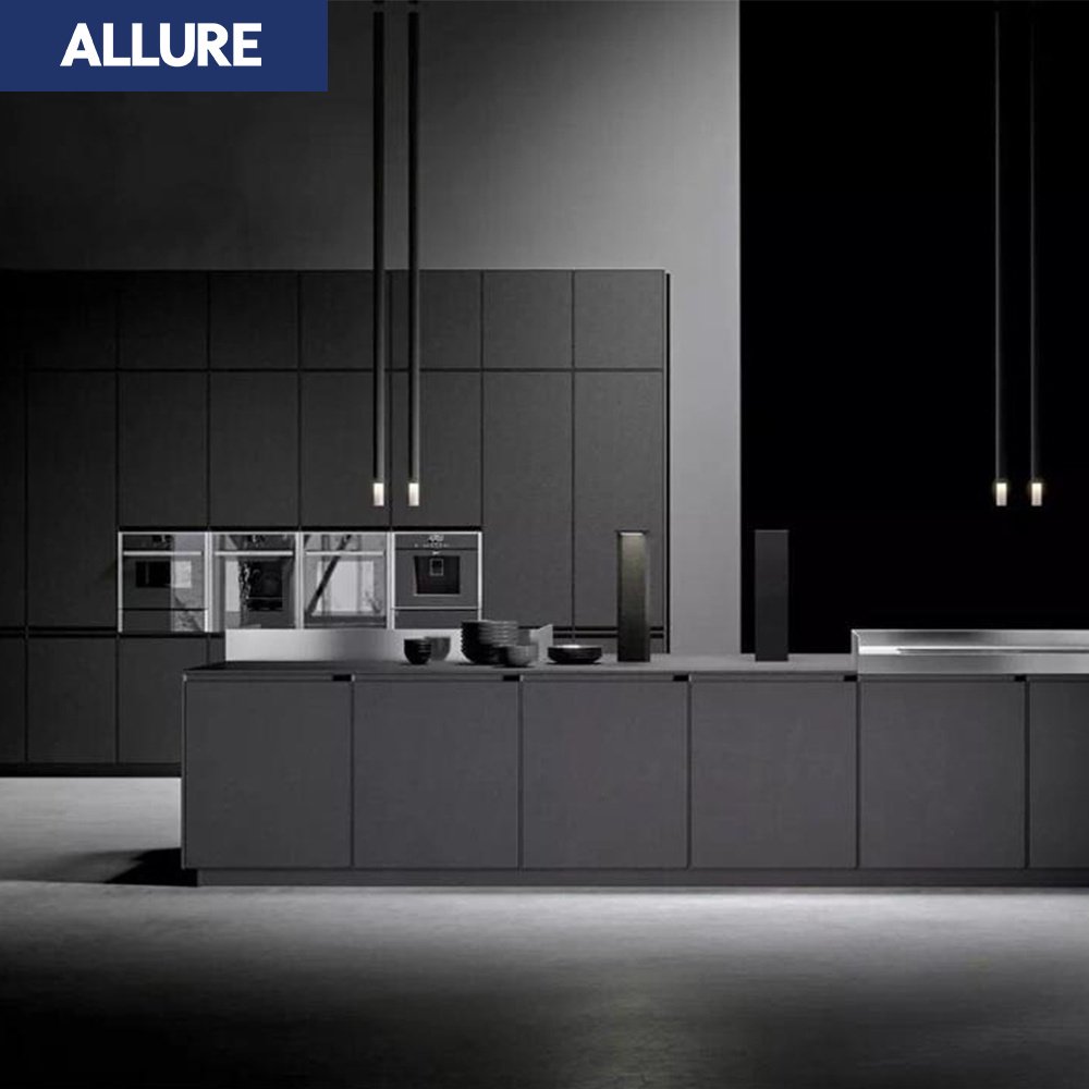 Allure High Quality Automatic U Shaped Interior Design Household White Nico Pvc Baisin Pet Kitchen Cabinets