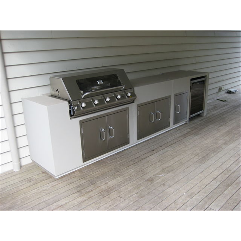 Vermont Modern Island Stainless Steel Grill Set Modular Kitchen Outdoor Cabinets Outdoor Mini Flat Pack Kitchen With Cabinet