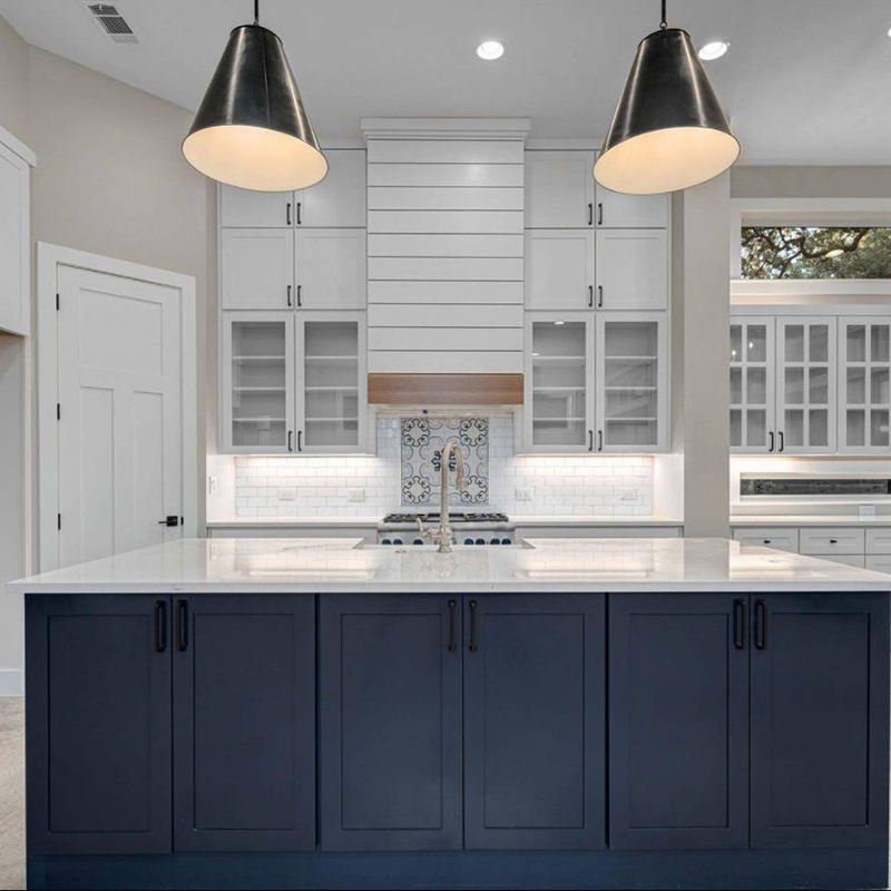 High gloss laminate pull out home furniture wall sink kitchen cabinets usa with glass doors