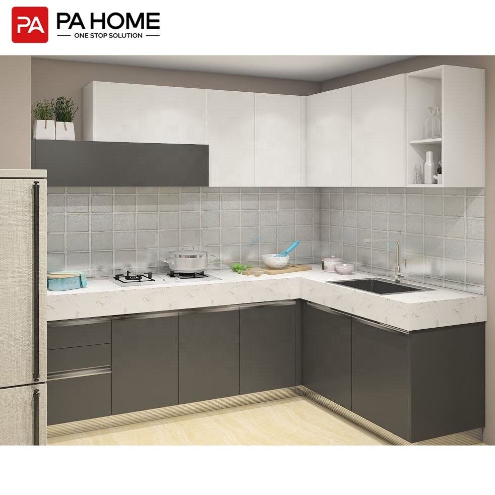 PA custom hpl simple modern small lacquer kitchen cabinet units