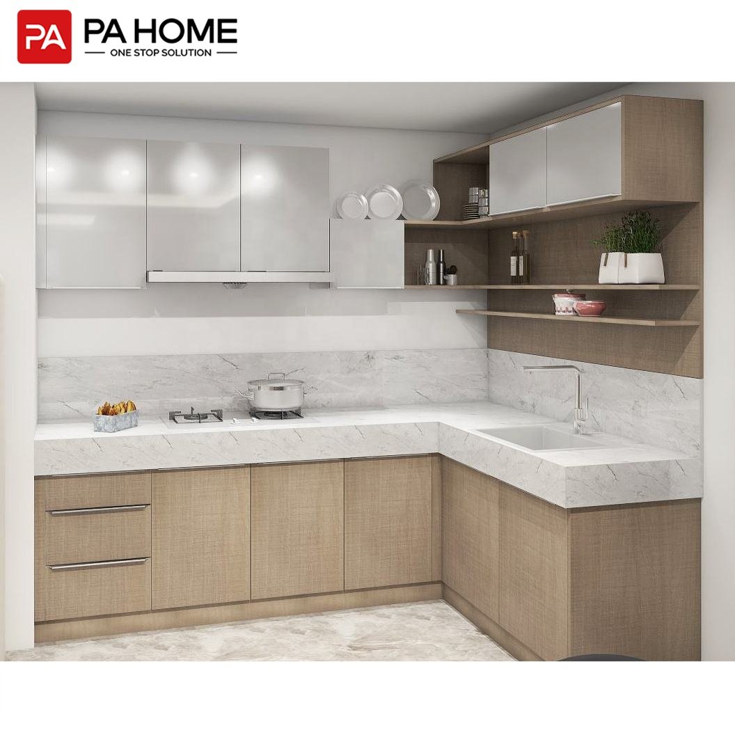PA custom hpl simple modern small lacquer kitchen cabinet units