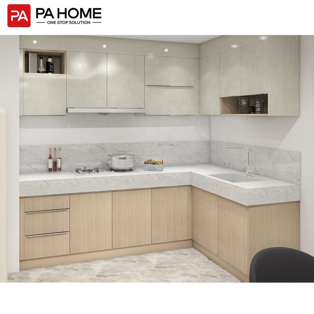 PA custom hpl simple modern small lacquer kitchen cabinet units