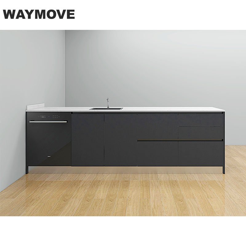 WAYMOVE New Model Antique White kitchen cabinet Designs Cherry Solid Wood Kitchen Cabinet