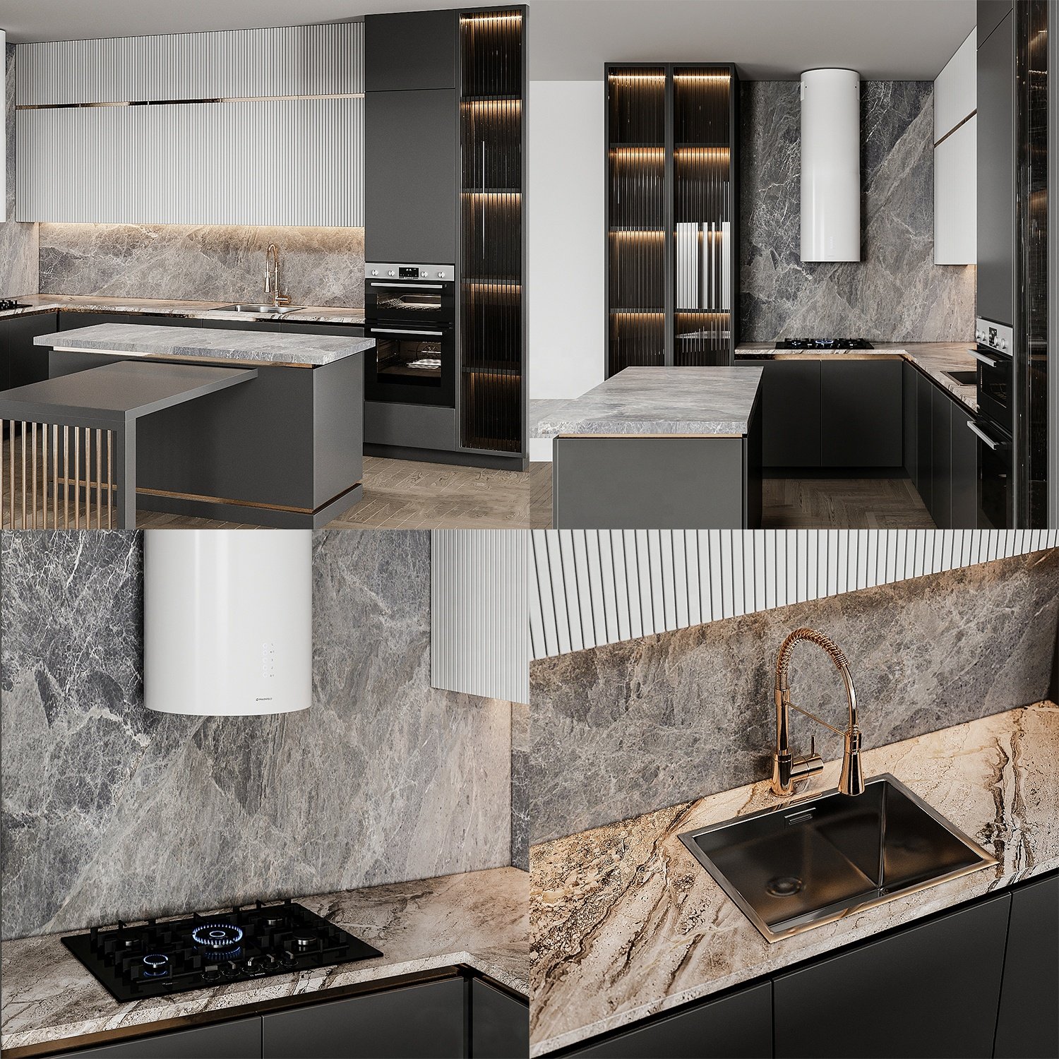 PA Whole House Kitchen Product Modern Lacquer Kitchen Interior Cabinets