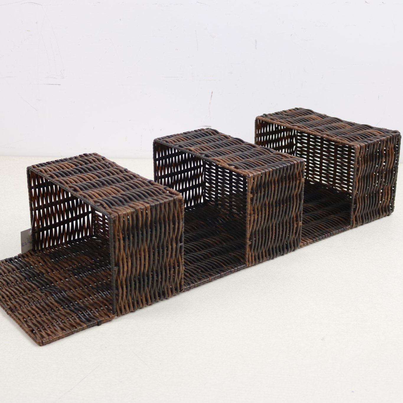 High quality rattan PP woven fruit and vegetable storage basket, drawer storage basket, triple height style