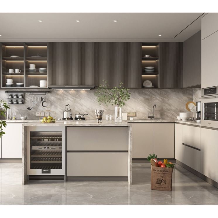 White Corner Modern Cabinet Door Handles Kitchen