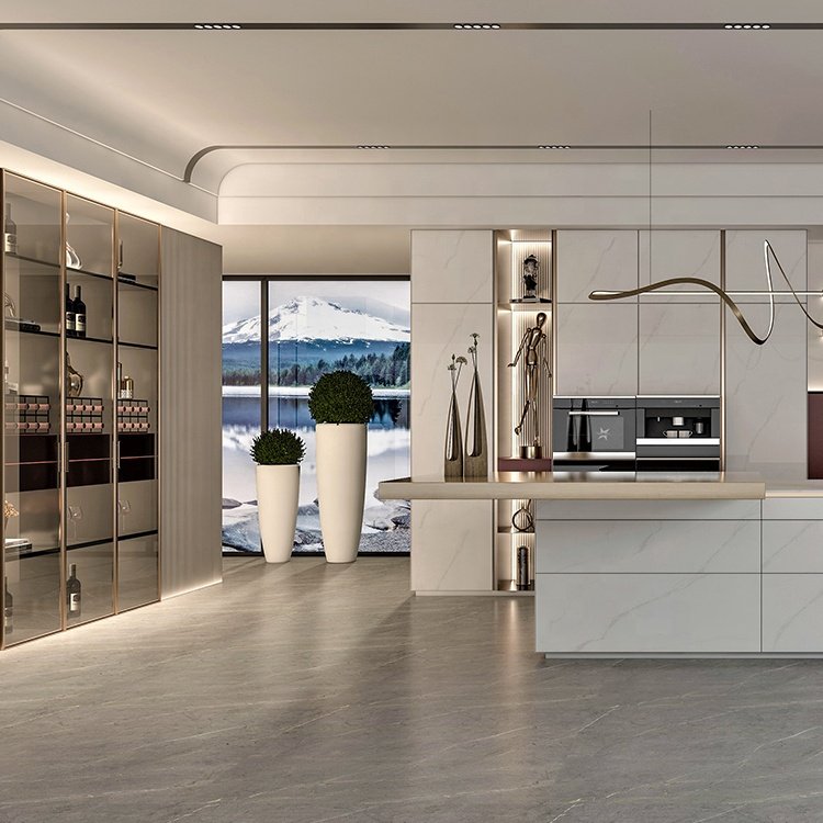 Custom Kitchen Furniture Modern Stainless Steel Kitchen Cabinets Set muebles de cocina integral
