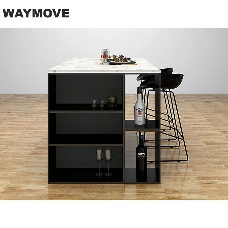 WAYMOVE Metallic Lacquer Kitchen Cabinet Modern Designs Hot Selling Modular Wood Kitchen Cabinet