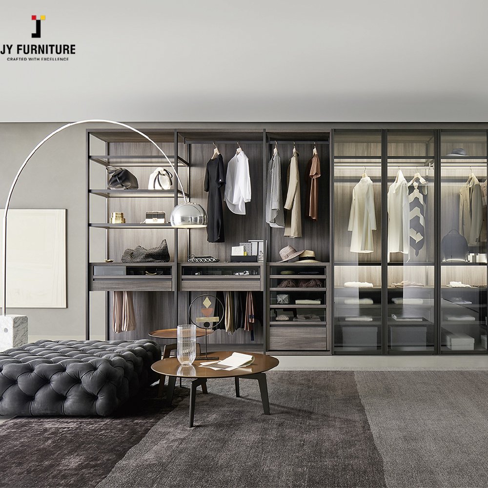 JY Vietnamese Furniture Wholesale Walk In Modualr High End Hardwood Wardrobes From Vietnam