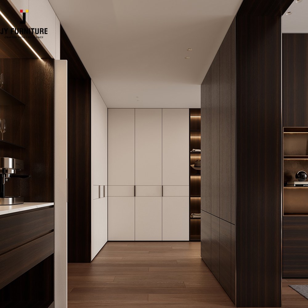 JY Vietnamese Furniture Wholesale Walk In Modualr High End Hardwood Wardrobes From Vietnam