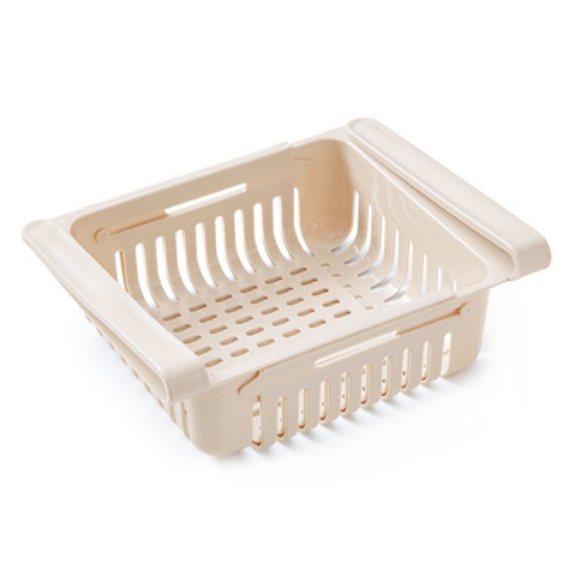 Fridge Organizer Drawer Stretch Basket Holder Storage Box Fruits Vegetable Refrigerator Storage Drain Basket