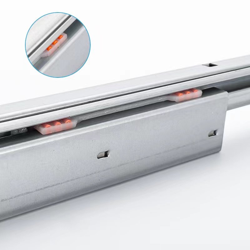 Factory Custom 3 Fold Hidden Telescopic Rails Soft Close Undermount Concealed Drawer Slide