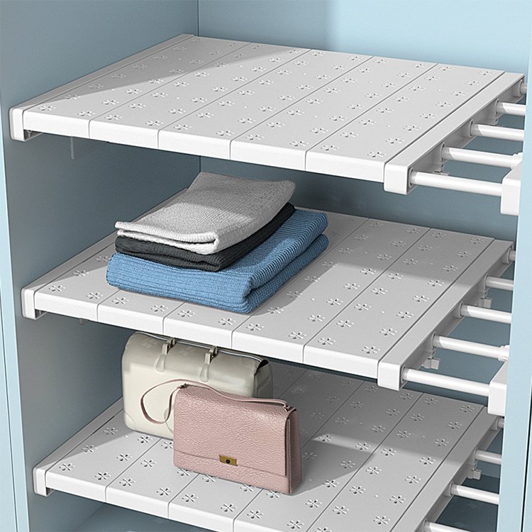 Closet Divider Metal Adjustable Wall Mounted Rack Kitchen Home Decorative Cabinet Holders Storage Holders & Racks Multifunction