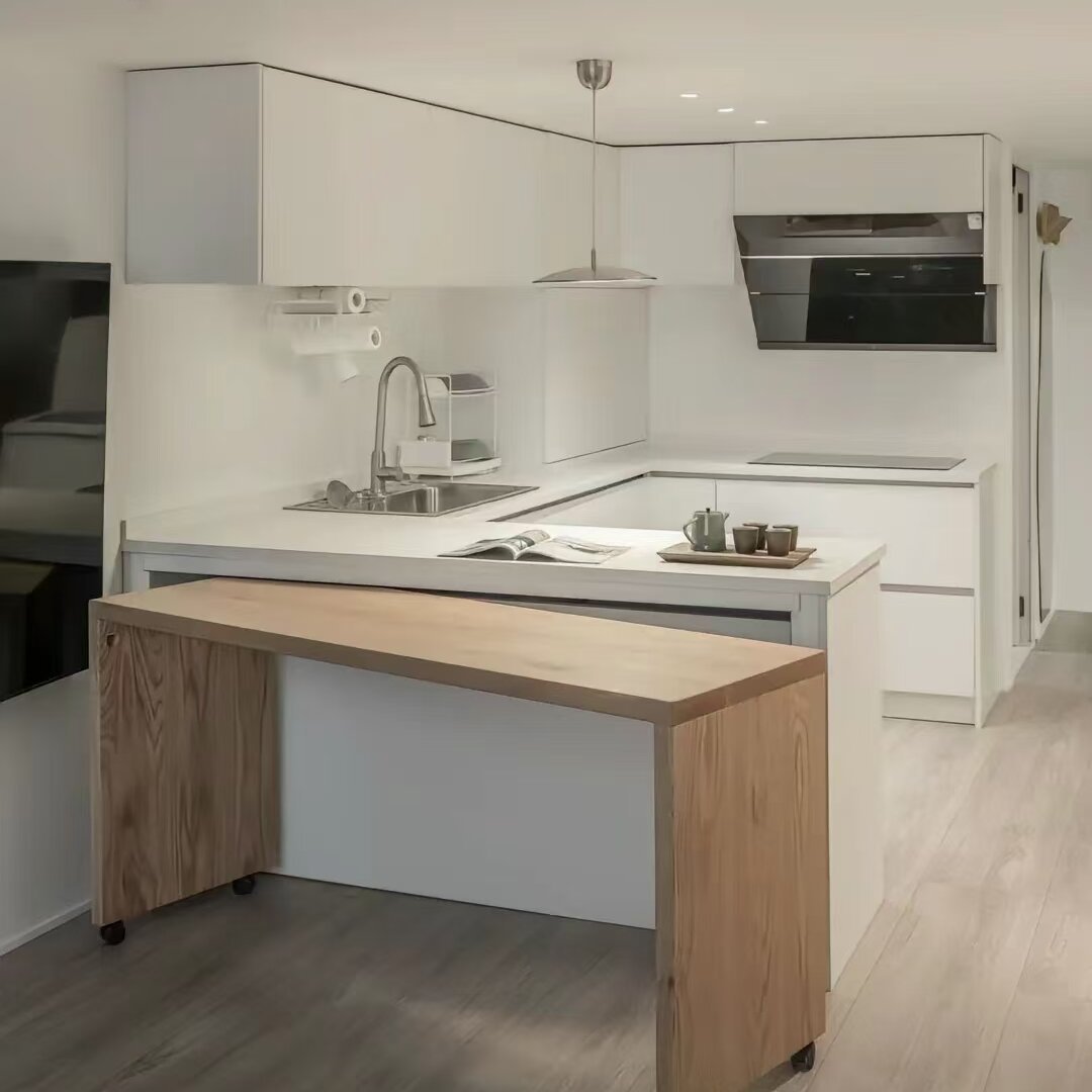 Italian style light luxury dining table kitchen island high-end feeling kitchen restaurant rock slab kitchen island
