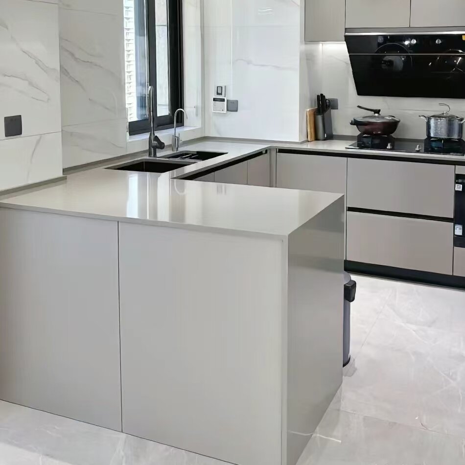 Italian style light luxury dining table kitchen island high-end feeling kitchen restaurant rock slab kitchen island
