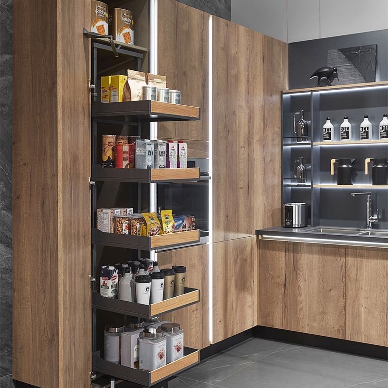 Luxury Custom Strong Storage Modern Design Furniture Solid Wood Complete Kitchen Cabinets Set With Drawer