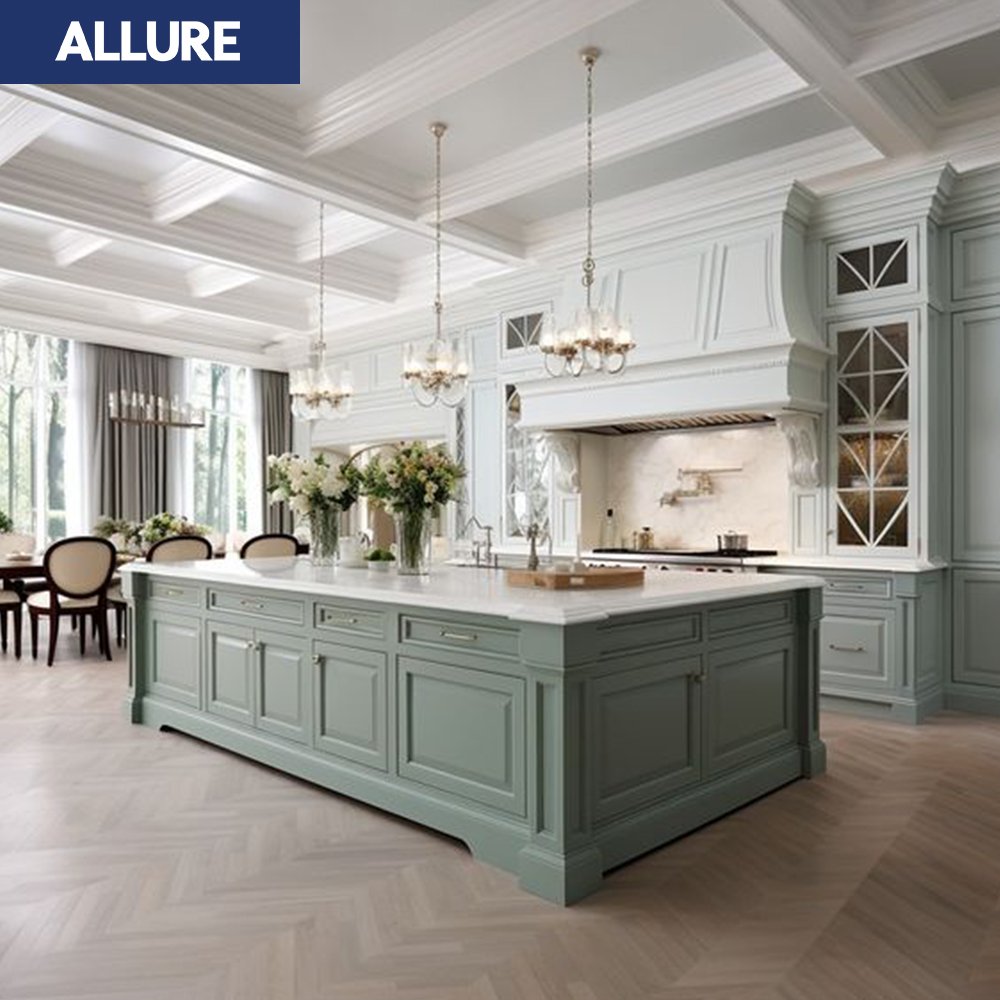 Allure Modular Furniture Organizer Modern Luxury Cocina Smart Wood Meuble Cuisine Shaker Cupboard Custom Modern Kitchen Designs