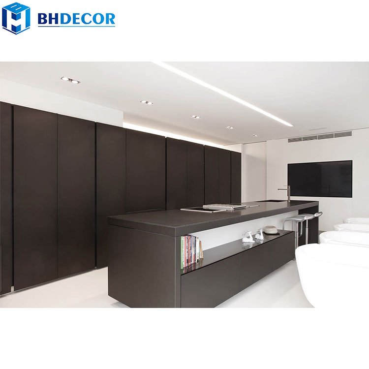 New York European Villa Style Fancy Modern Galley Kitchen Cabinets With Lighting Breakfast Bar Highland Table Electric Cook