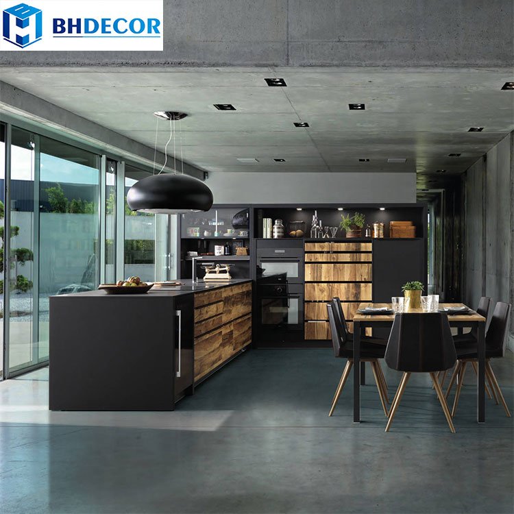 New York European Villa Style Fancy Modern Galley Kitchen Cabinets With Lighting Breakfast Bar Highland Table Electric Cook