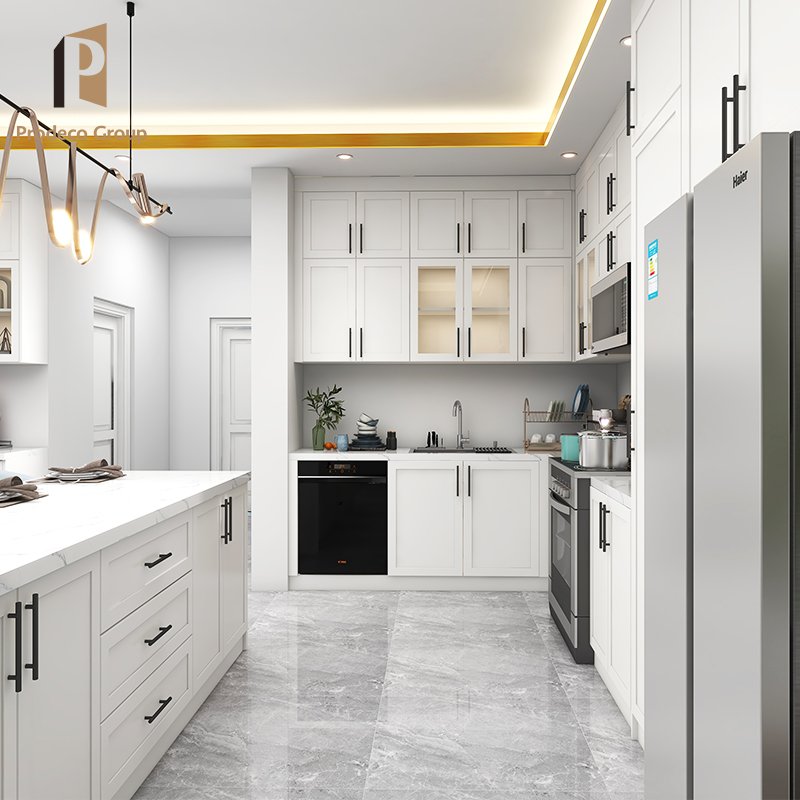 Factory Supply Prefab MDF Wooden Unit Kitchen Cabinets