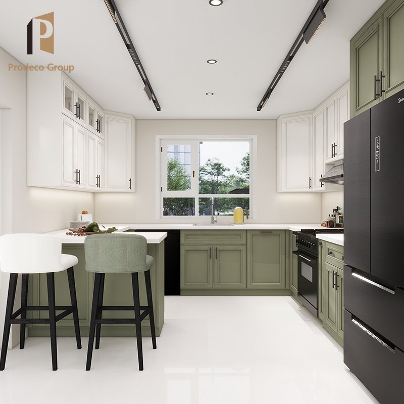 Factory Supply Prefab MDF Wooden Unit Kitchen Cabinets