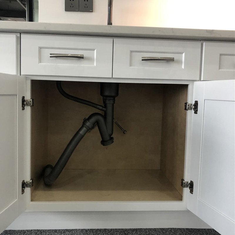 GOLDTOP OEM/ODM Cuarzo Modern Kitchen Cabinets Shaker White Door Frame Construct 3/4 Birch Solid Wood Lazy Susan quartz slabs
