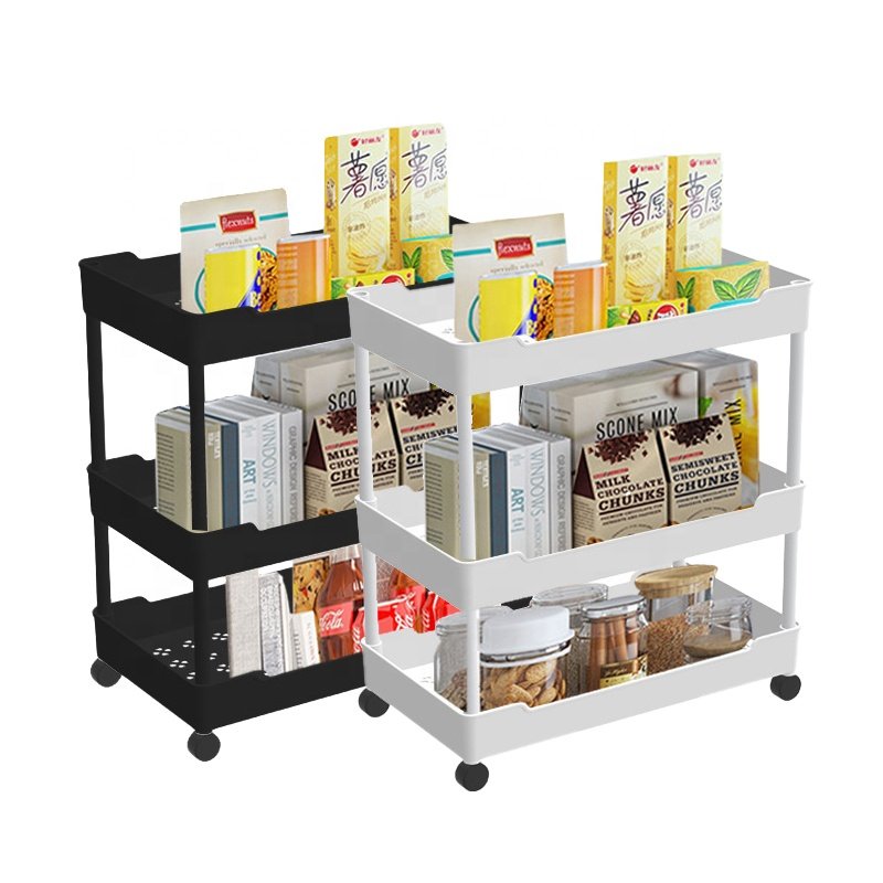 Top Sales Plastic Fruit Basket Kitchen Storage Cart Durable Storage Trolley Kitchen drawer Cart