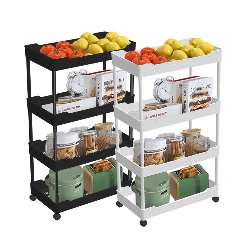 Top Sales Plastic Fruit Basket Kitchen Storage Cart Durable Storage Trolley Kitchen drawer Cart